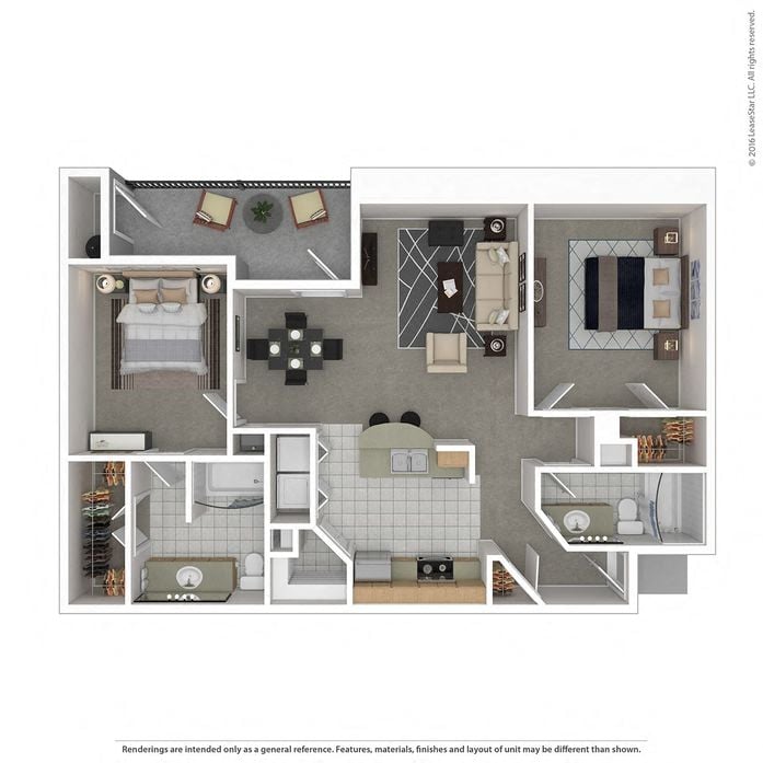 Floor plan layout diagram for 2B